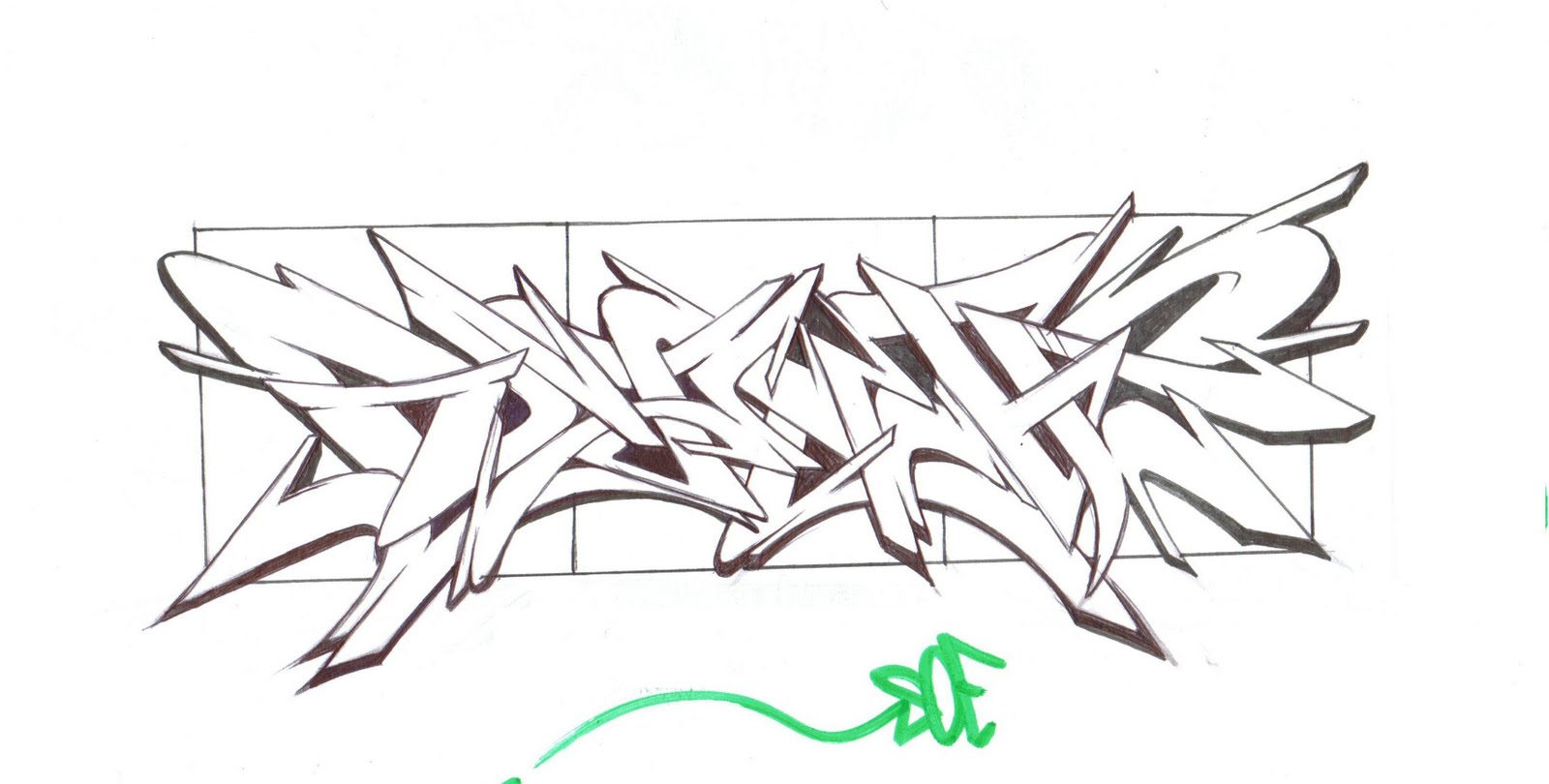 Wildstyle Graffiti Sketches