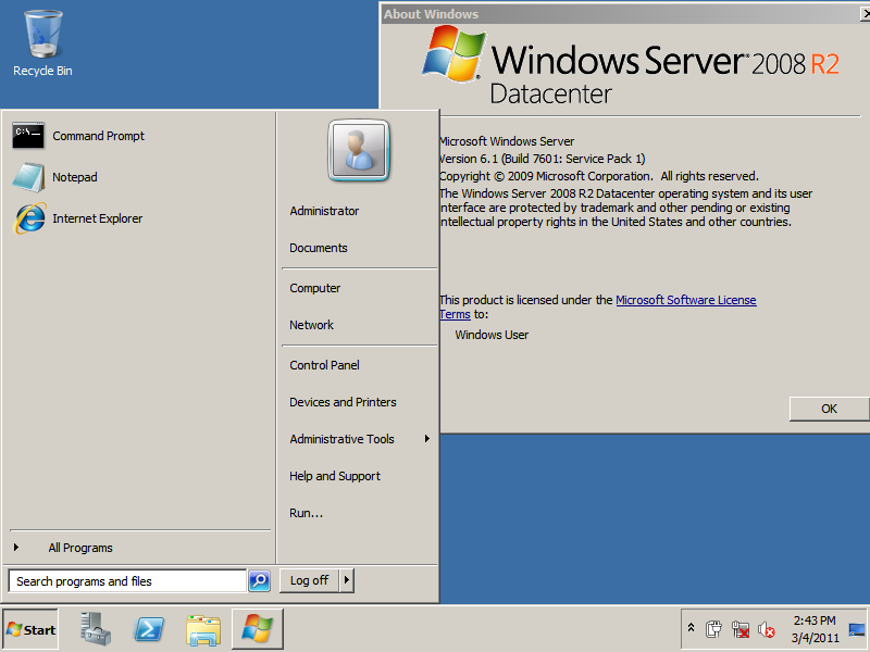 Windows Server 2008 R2 SP1