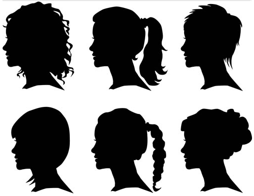 Woman Face Silhouette Vector Woman Face Silhouette Vector