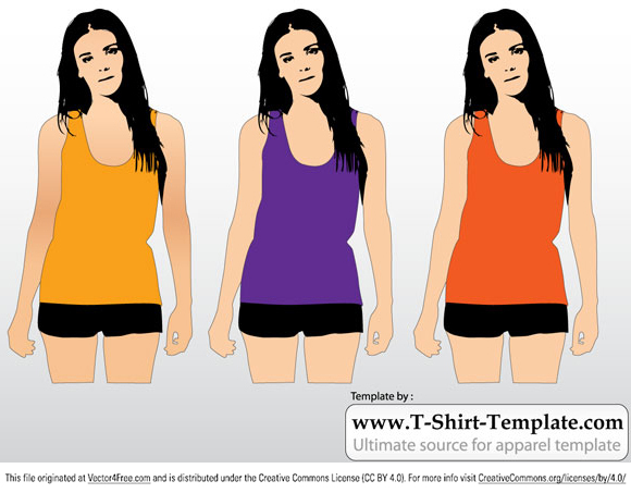 Women Tank Top Template Vector