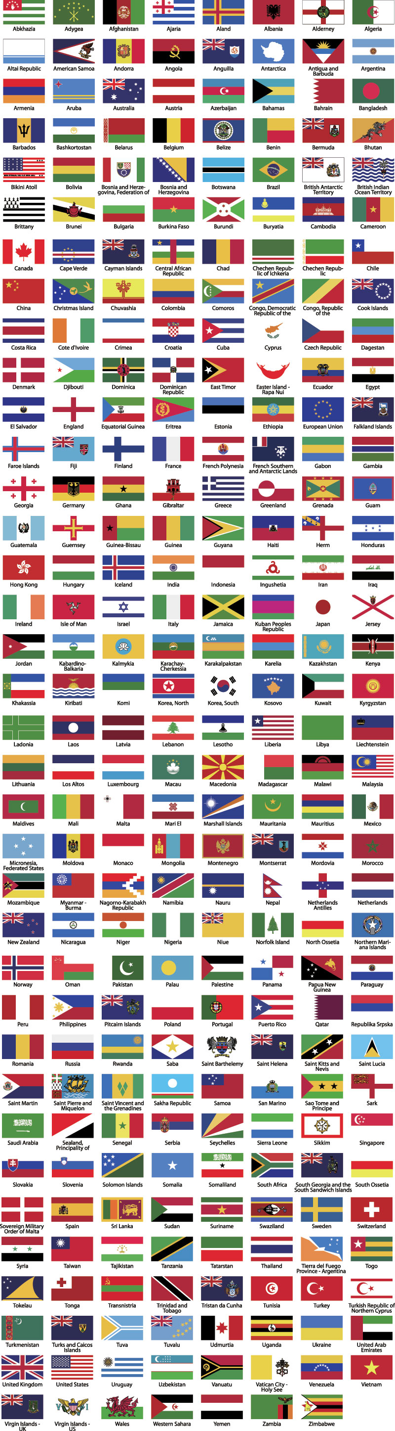 World Flags Vector Free