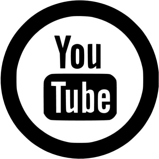 YouTube Icon Black and White