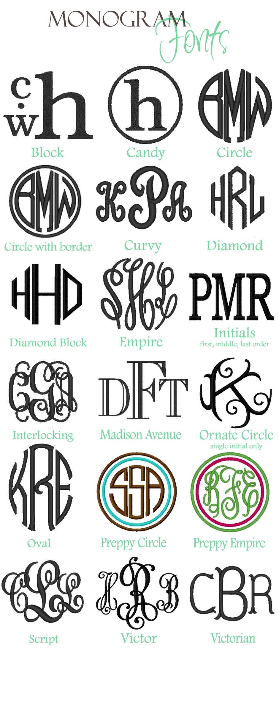 & Monograms Font Styles