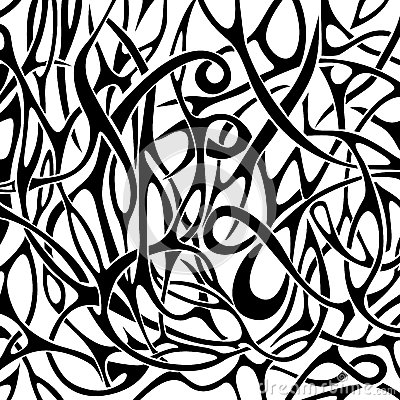 Abstract Patterns Black and White Tattoo