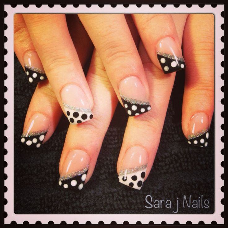 Acrylic Nail Designs with Polka Dots