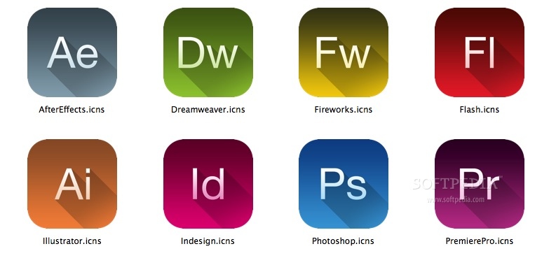 Adobe CC Icons Flat