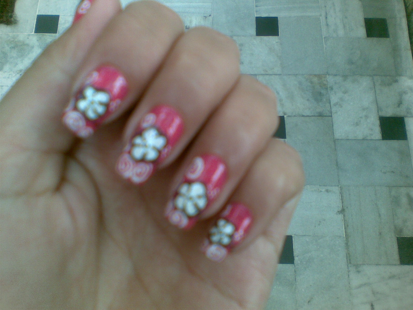 Beautiful Flower Nail Designs
