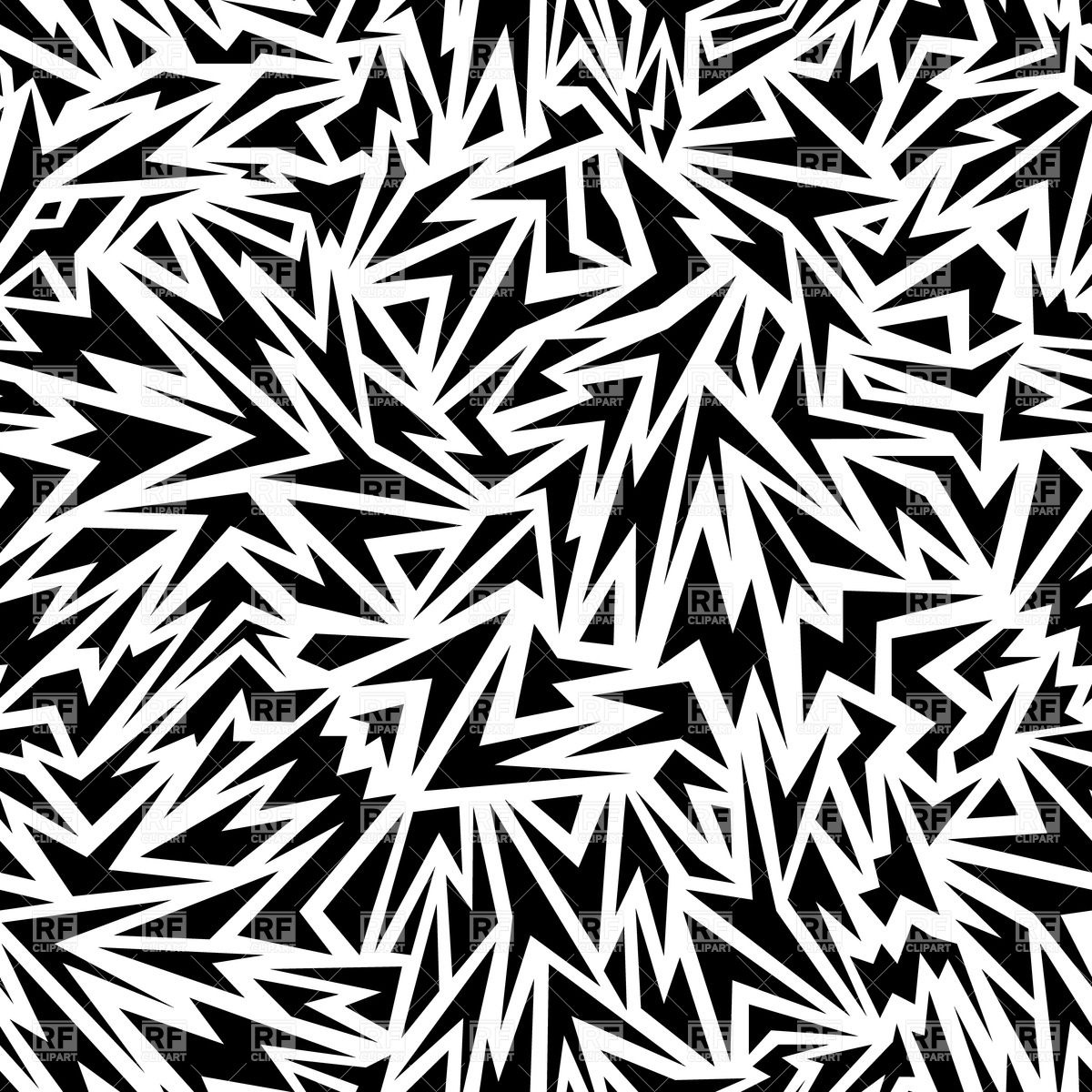 Black and White Abstract Clip Art