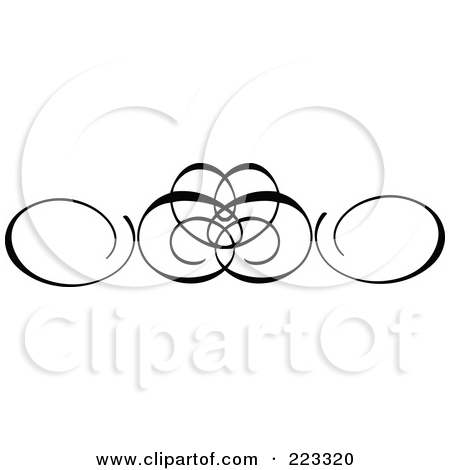 Black and White Scroll Clip Art