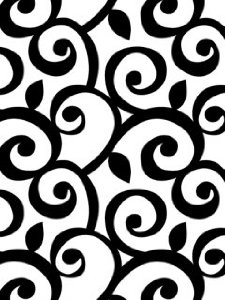 Black and White Scroll Pattern