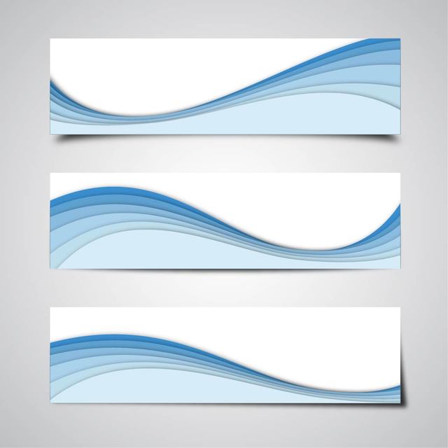 Blue Abstract Wave Vector Free