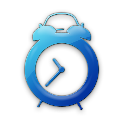 Blue Alarm Clock Icon