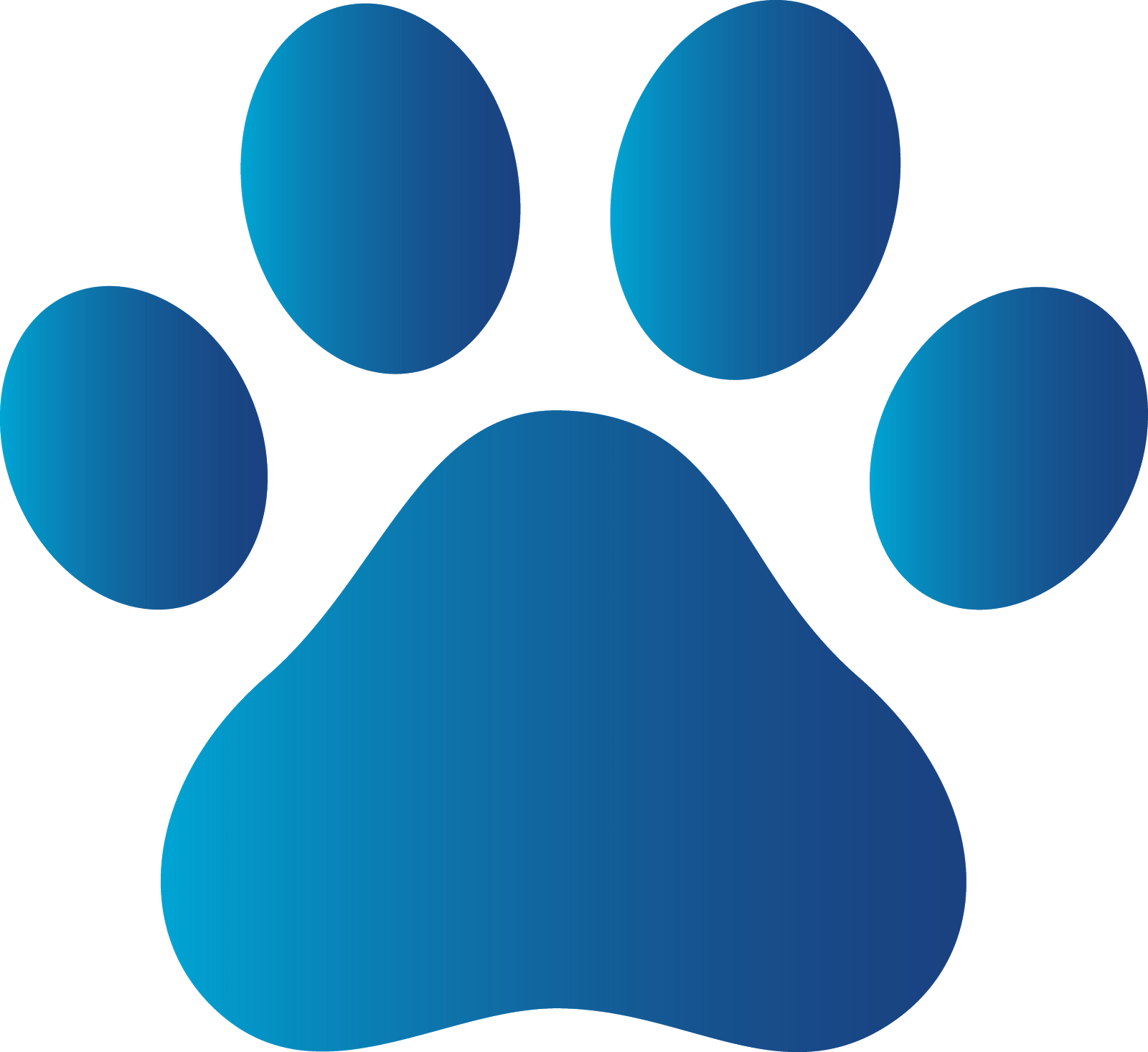 Blue Dog Paw Print