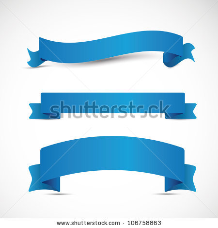 Blue Ribbon Banner Template