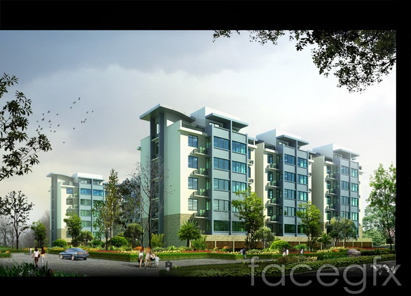 Building Landscape Rendering