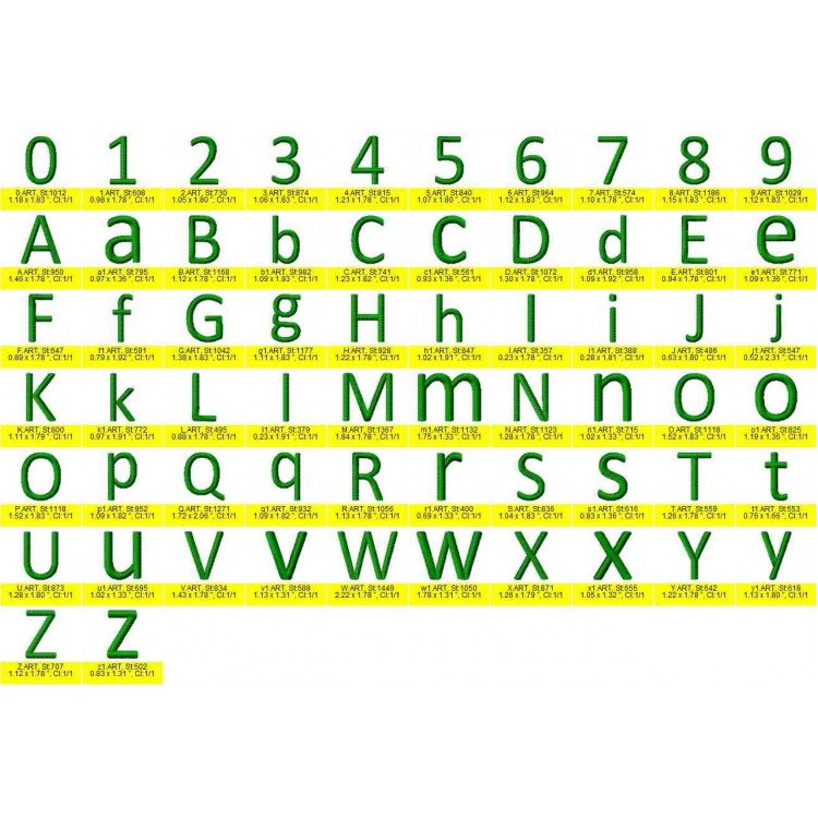 Calibri Font Embroidery Calibri Font Embroidery