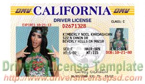 California Drivers License Template California Drivers License Template