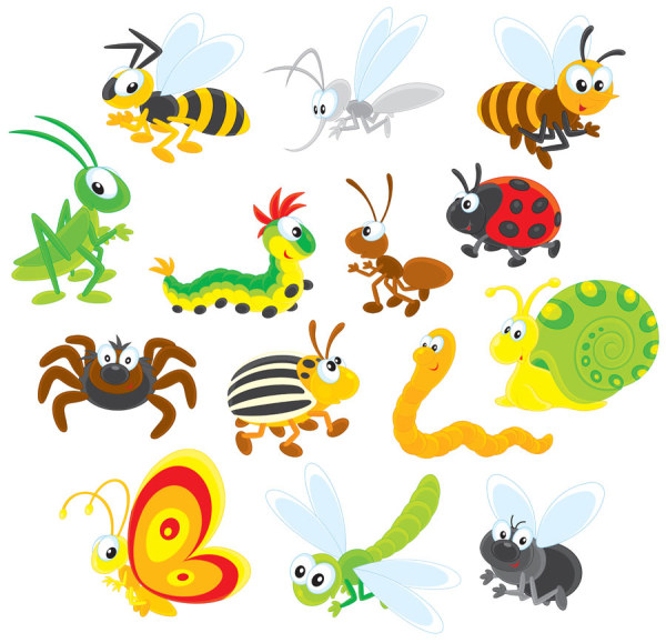 16 Vector Insect Cartoon Images