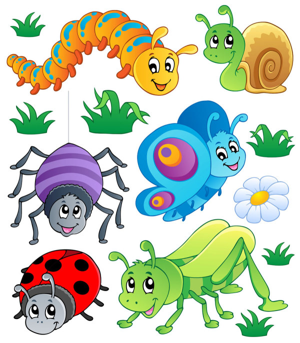 Cartoon Bugs and Insects