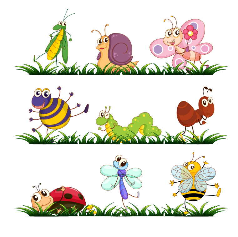 Cartoon Bugs and Insects