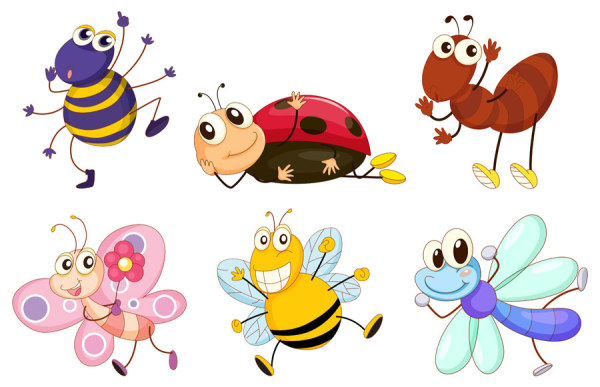 Cartoon Bugs and Insects