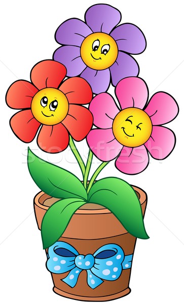 Cartoon Flower Pot