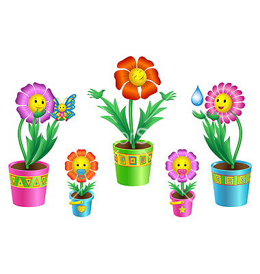 Cartoon Flower Pot