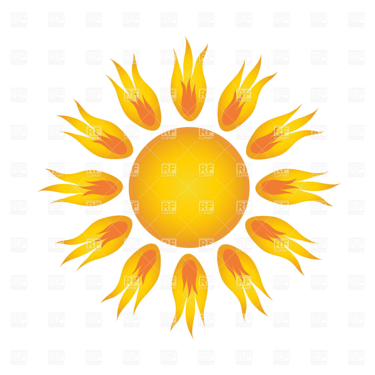 Cartoon Sun with Rays