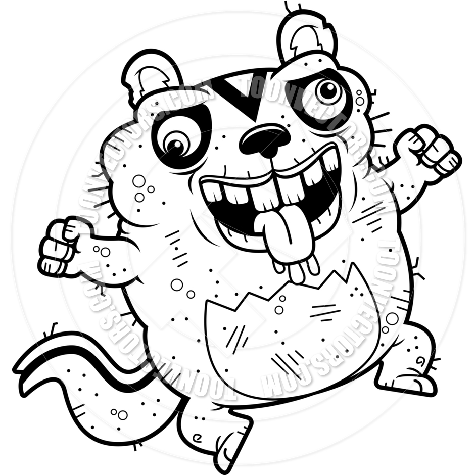 Chipmunk Clip Art Black and White