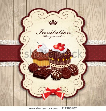 Chocolate Cupcake with Heart Logos