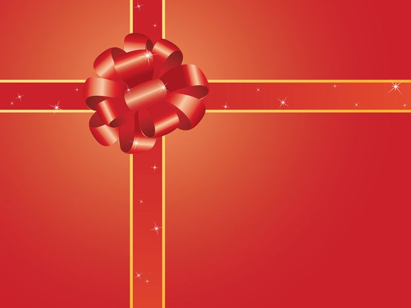 Christmas Ribbon Vector Art Free