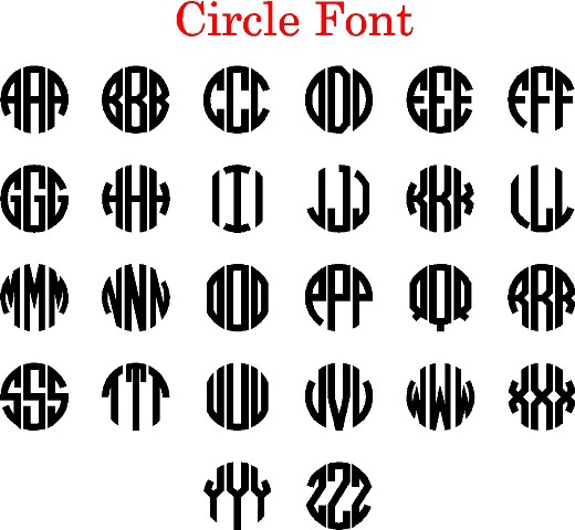 Circle Monogram Font Free Download