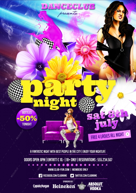 Club Party Flyers PSD