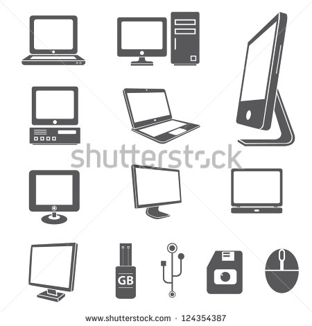 Computer People Icons Vector