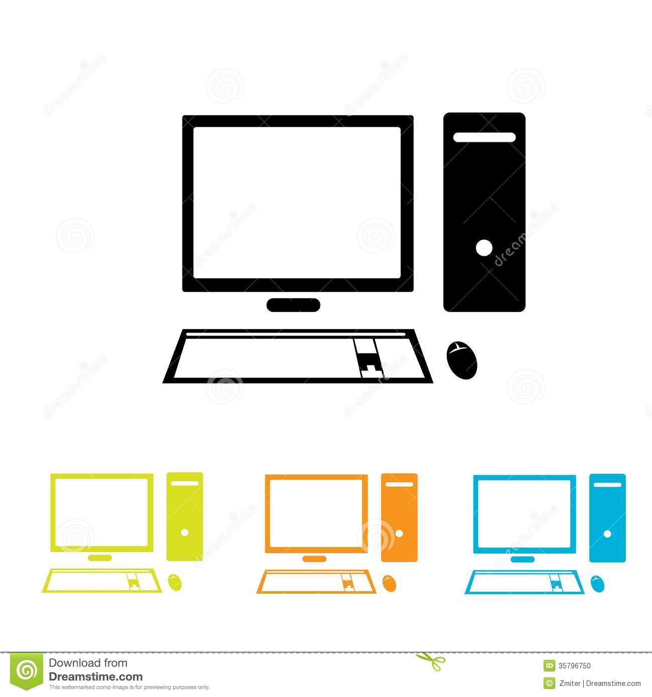 Computer Vector Icon