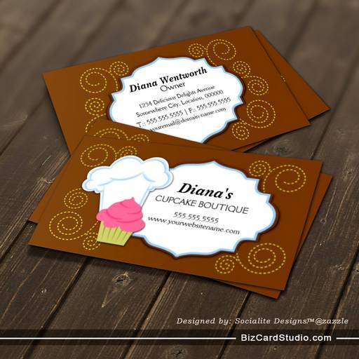 Cupcake Bakery Business Cards