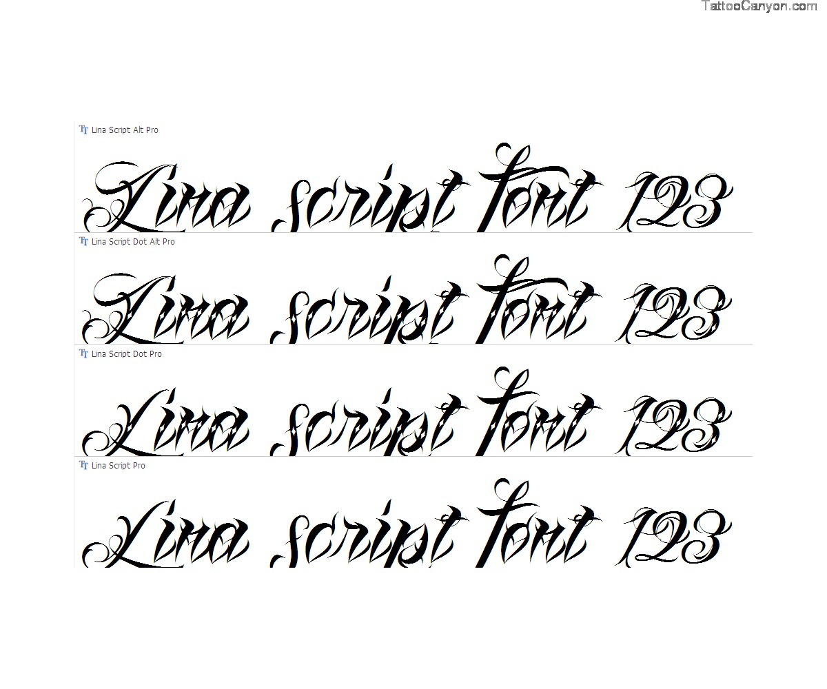 Cursive Tattoo Fonts Script Cursive Tattoo Fonts Script
