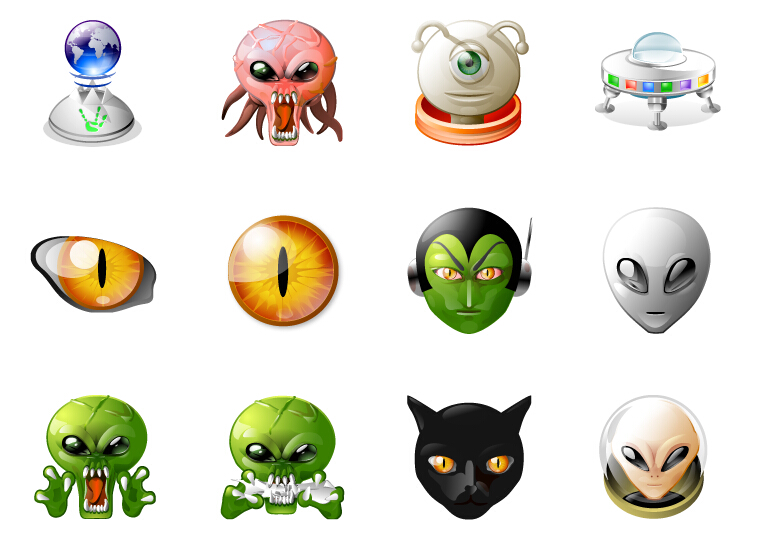 Cute Alien Icons