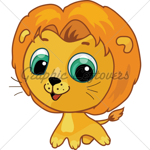 Cute Cartoon Animals Lion