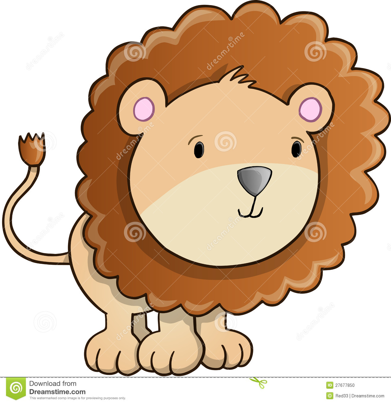 Cute Lion Cub Clip Art