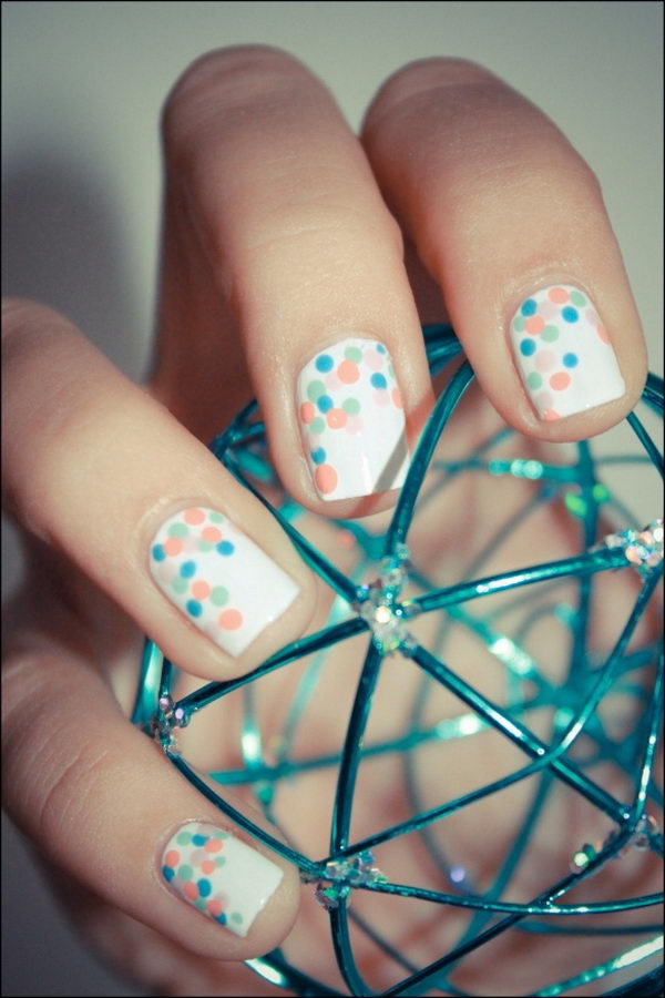 Cute Polka Dot Nail Design