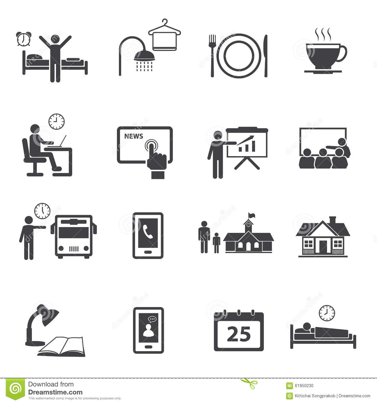 Daily Routine Icons