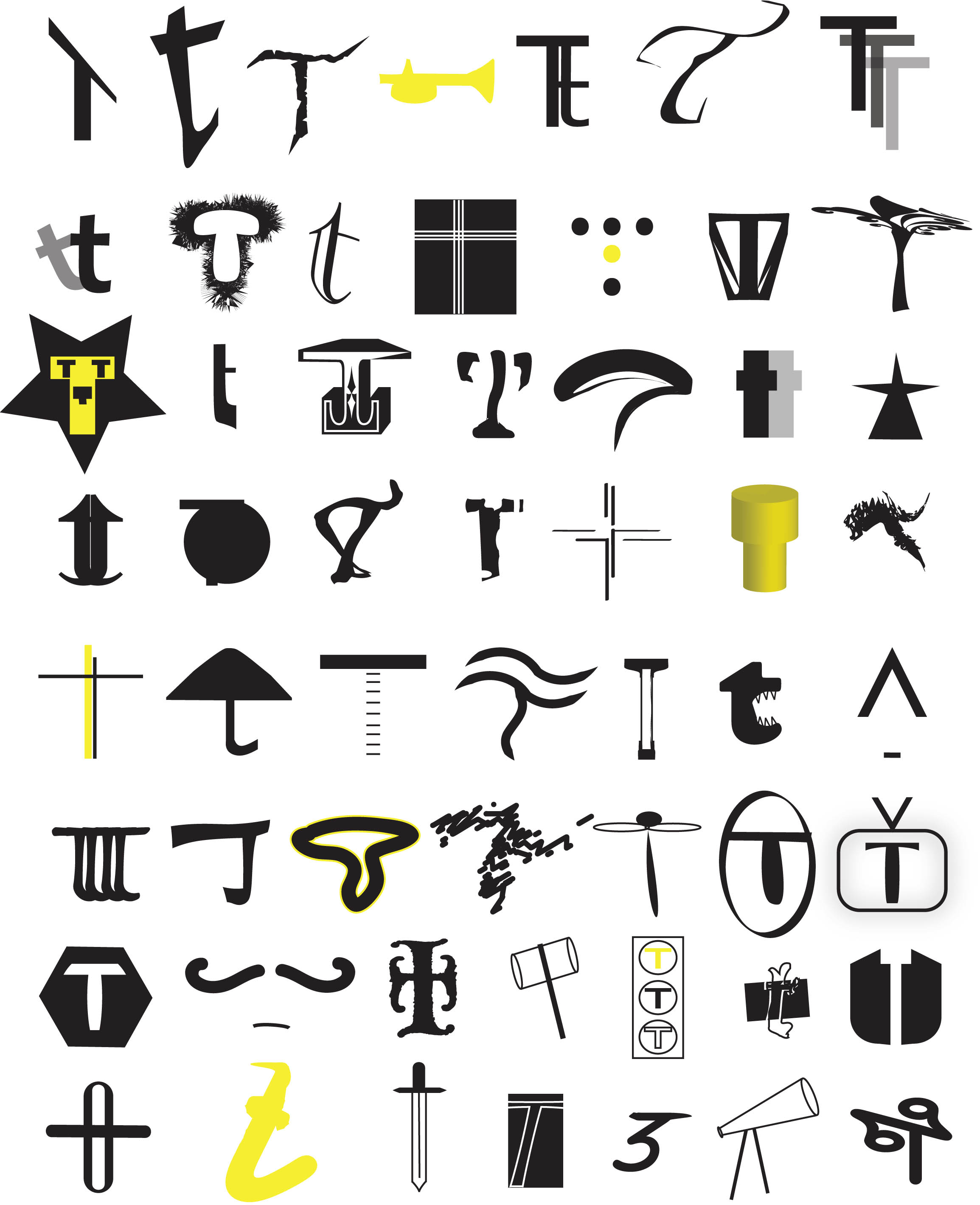 Different Fonts Letter T Different Fonts Letter T