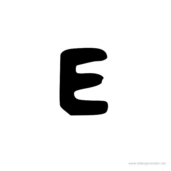 E Letter Graffiti Font