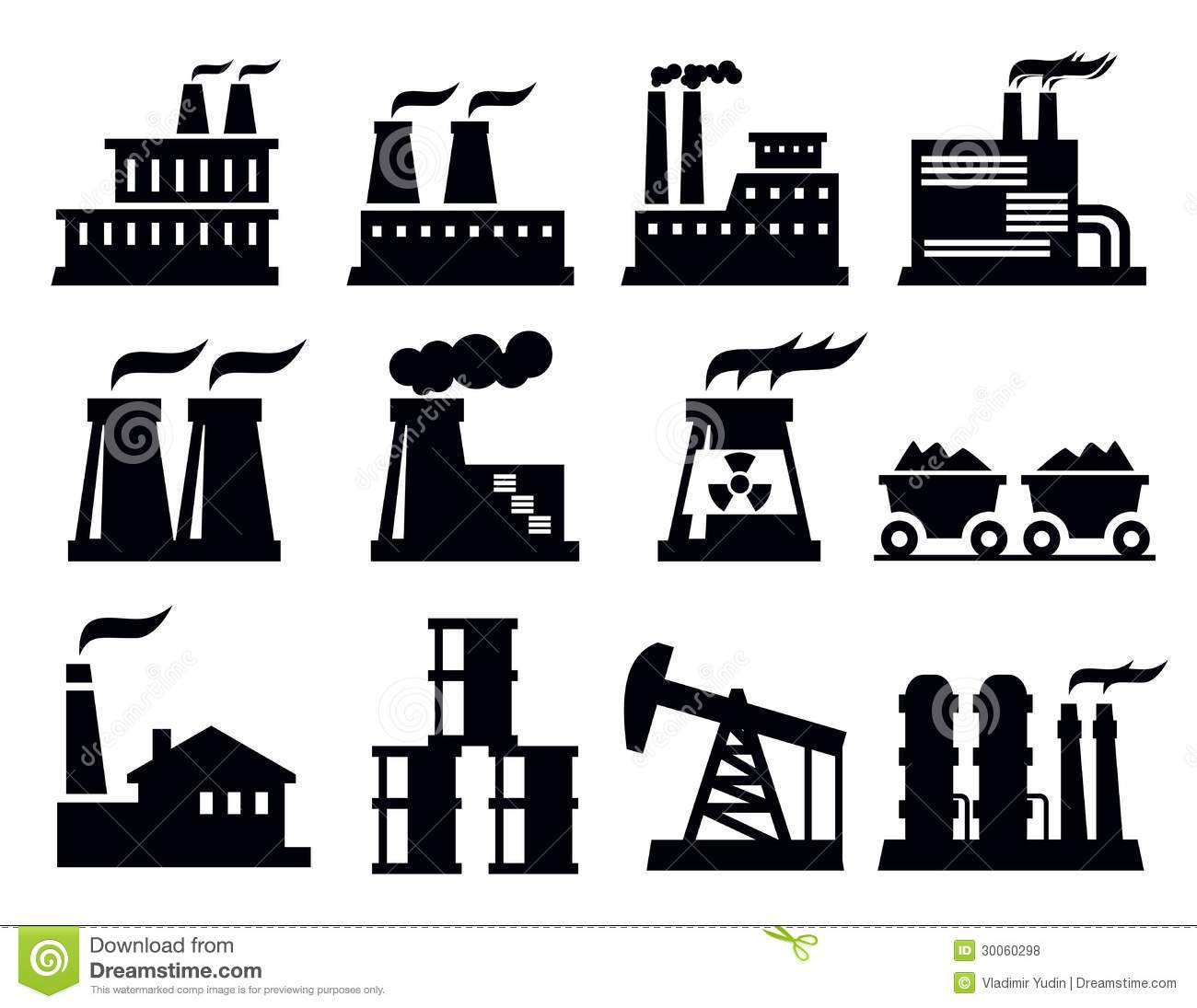 Factory Building Vector Icon