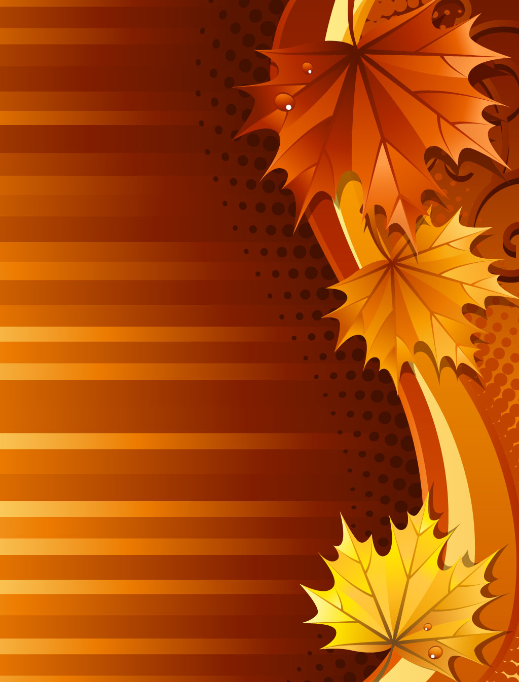 Fall Leaves Border Design