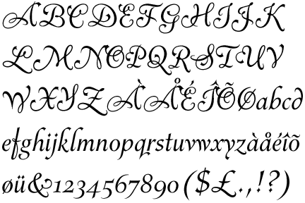 Fancy Cursive Letters