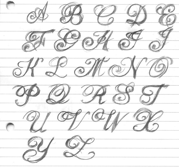Fancy Writing Alphabet Letters