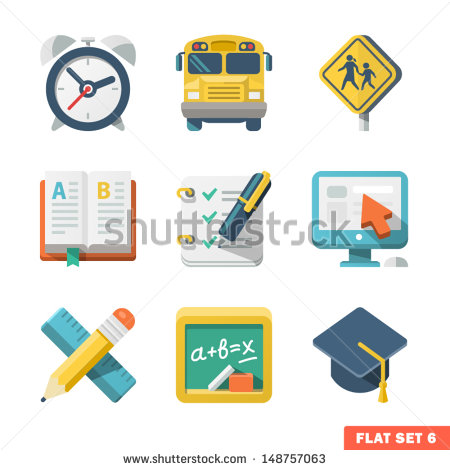 Flat Icons Education