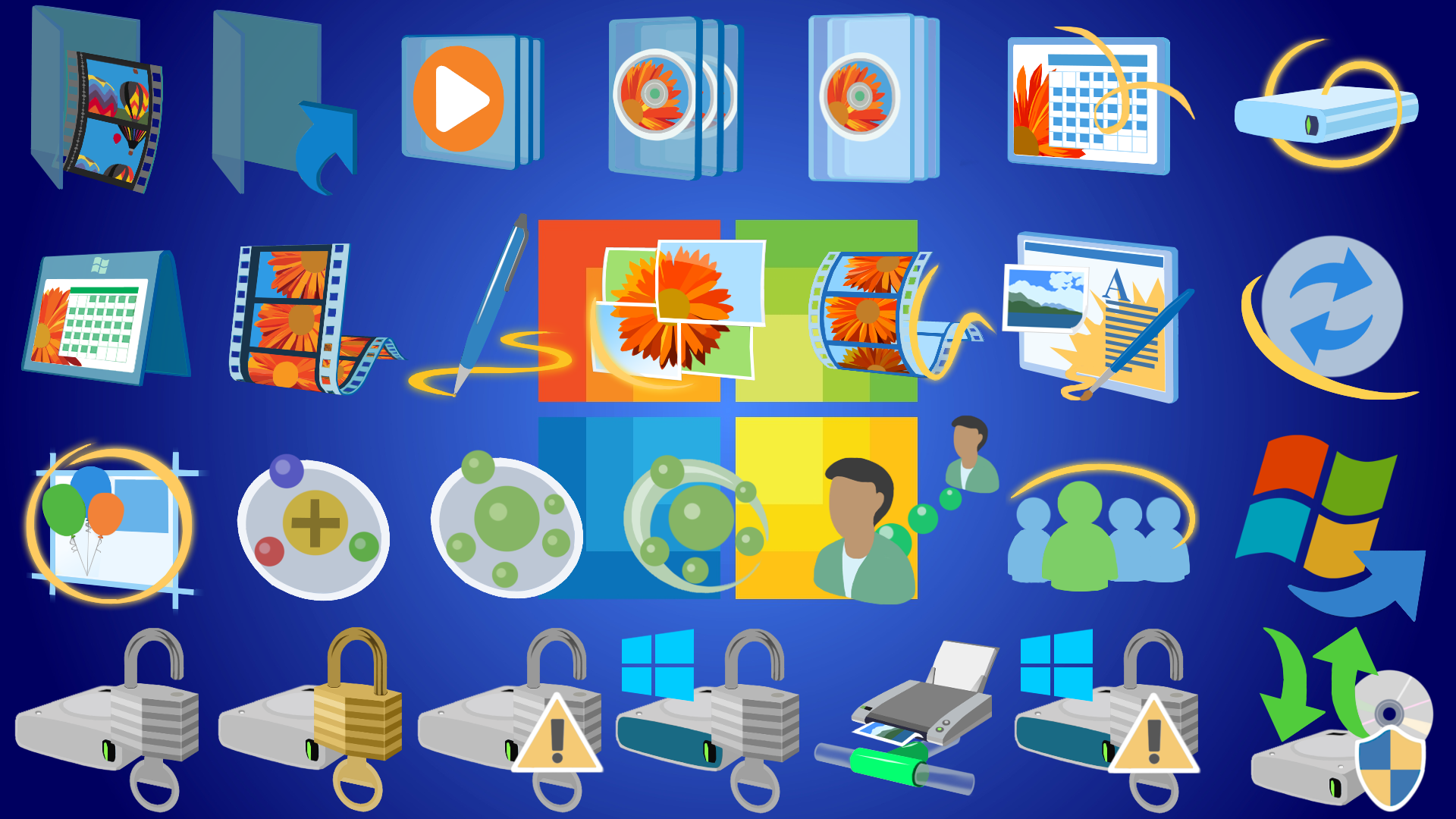 Flat Icons Windows 8